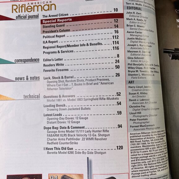 American Rifleman NRA Magazine September 2013 Vol 161 No 9 u National Rifle Ass - Picture 6 of 14